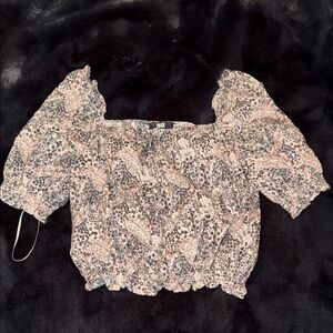 PAIGE Multicolor Floral Blouse with Puff Sleeves